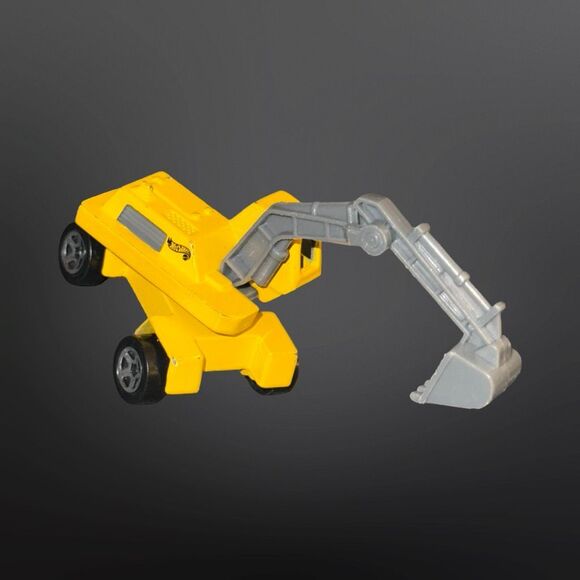 1997 HOT Wheels Road Repair Digger Yellow Excavator Vehicle 1/64 - Picture 3 of 7